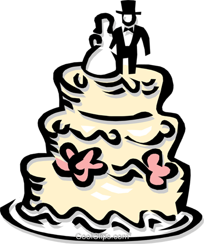 Hochzeitstorte Clipart - Wedding Cake Clip Art (401x480)