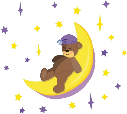 Baby Teddy Bear On Moon - Sticker (500x500)