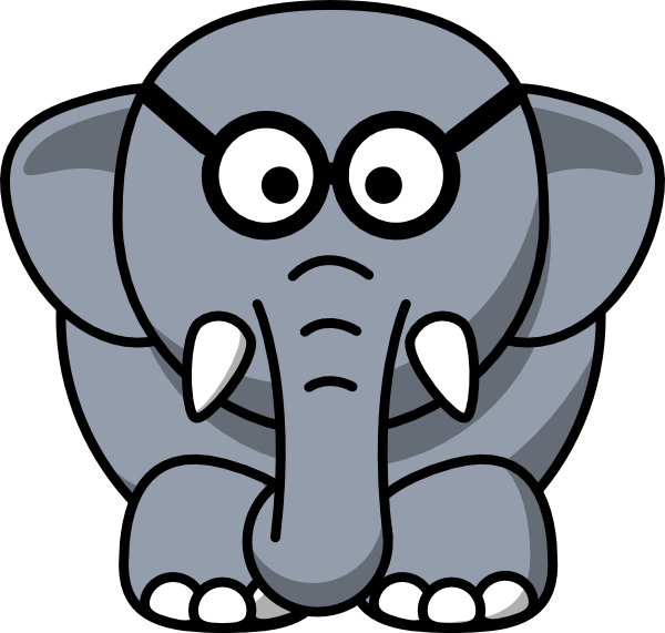 Cartoon Elephant Sad (600x571)