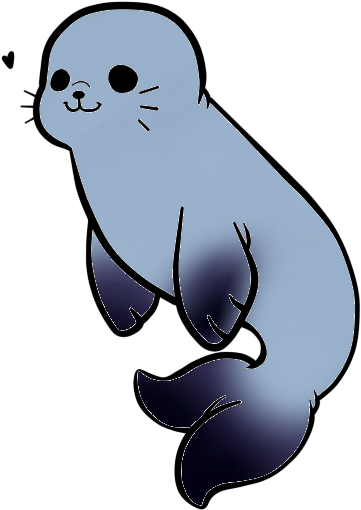 Blueberry Baby Seal By Derp-apple - Digital Art (390x529)
