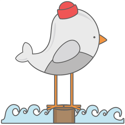Seagull Svg Cut Files For Scrapbooking Silhouette Cut - Cute Seagulls Clipart (432x432)