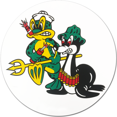 Freddy & Sammy Sticker Large - National Navy Udt-seal Museum (480x480)