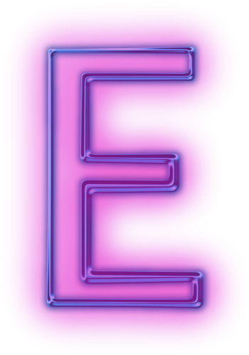 Megaphone Clipart Png Download - Letter E Glowing (512x512)