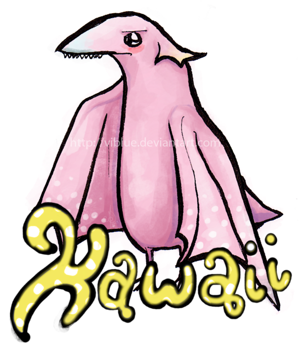 Kawaii Pterodactyl By Viblue - Kawaii Pterodactyl (600x712)