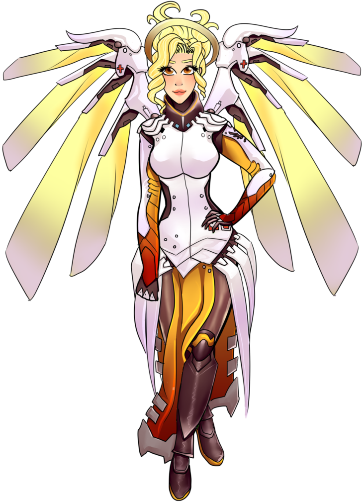 Mercy Angel By Sea Seal Ia - Overwatch Mercy Fanart Transparent (752x1063)