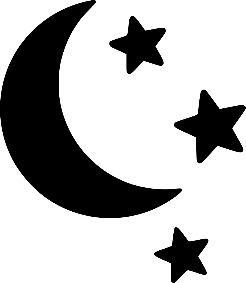 Moon Stars Comments - Crescent Moon And Stars (850x980)