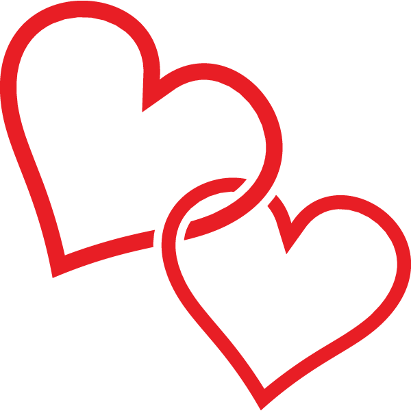 Heart Clipart Two Heart - 2 Hearts Clip Art (600x600)