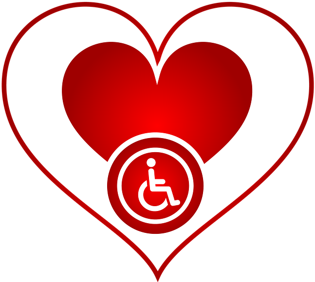 Sign, Emblem, Logo, Disabled, Love, Heart, Icon, Design - Disabled People Having Fun And A Heart (720x720)