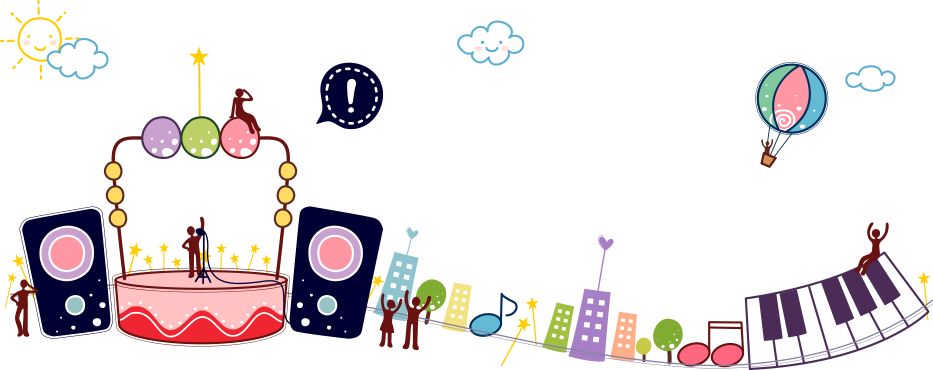 Stage Cartoon Illustration - Vector Graphics (933x370)