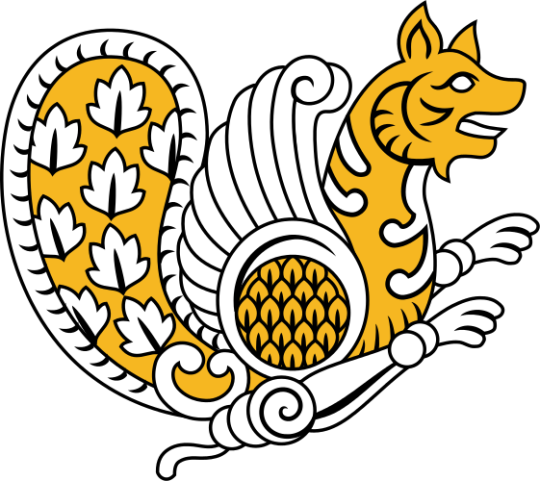 Excerpt Of The Imperial Coat Of Arms Of Iran Under - Simurgh Logo Png (540x481)