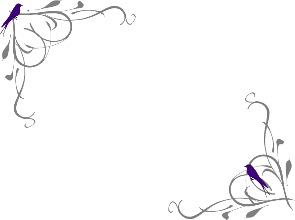 Love Birds Clipart Frame Png - Love Frame Black And White (600x448)