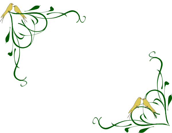 Corner Love Birds Clip Art At Clker - Love Bird Clip Art (600x465)