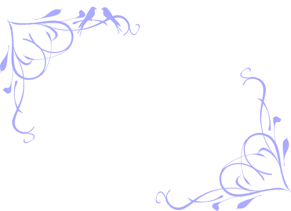 Purple Wedding Border Clipart (600x435)