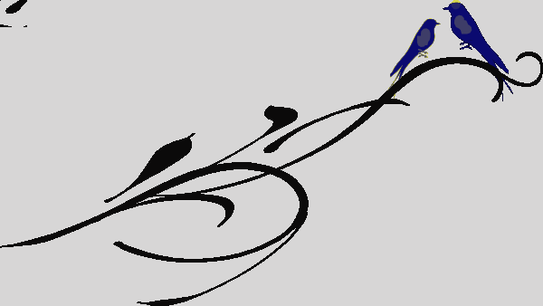 Love Birds On A Branch Clip Art At Clker Love Pigeon - Swirl Clip Art (600x338)