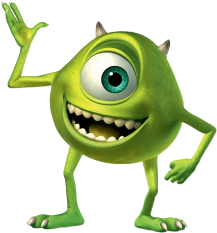 Mike Wazowski Is A Green Monster From Monsters, Inc - Mike From Monsters Inc (449x479)