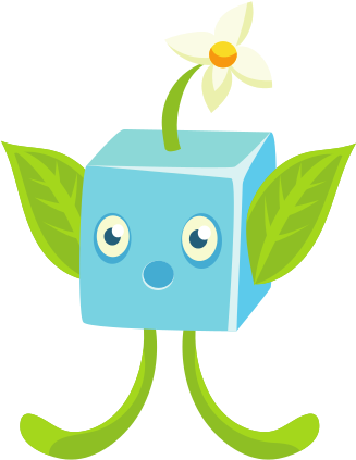 Cute Fantastic Plant Character Square Shape - Vector Graphics (550x550)