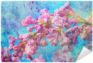 Messy Watercolor Splatter And Gentle Lilac Twig Sticker - You Gotta Start Somewhere 2017 Monthly Planner: 16 (400x400)