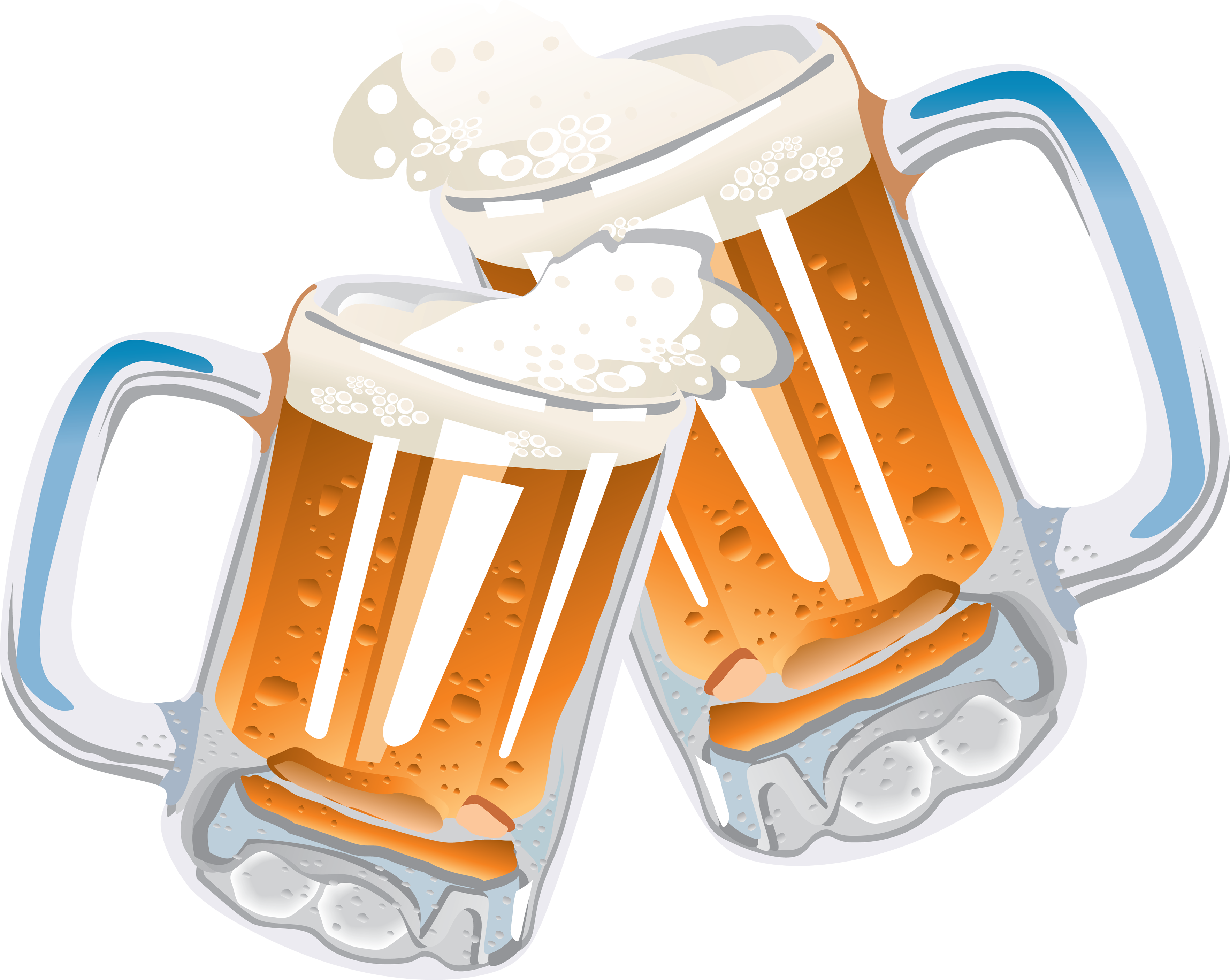 Two Glasses Of Beer Five - Beer Mug Clip Art Png (3529x2812)