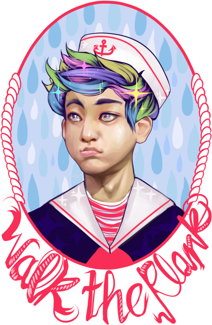 Walk The Plank By Raspbearyart - Walk The Plank Framed Art Print - Scoop Black Mini (719x1111)