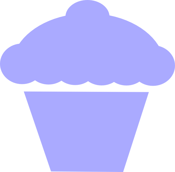 Cupcake Clip Art At Clker - Purple Cupcake Clipart (600x588)