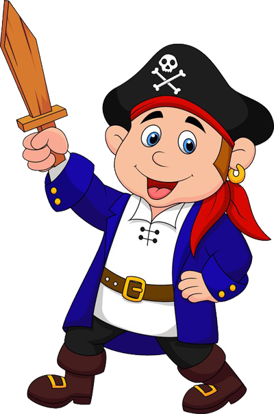 At Pirate School - Pirate Cartoon (400x605)