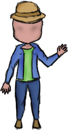 I Forgot To Add The Back For The Boy's >w< - Cartoon (500x500)