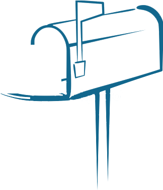 Our Lady Of Lourdes Mailing List Mggkiw Clipart - Mailbox Black And White (340x380)