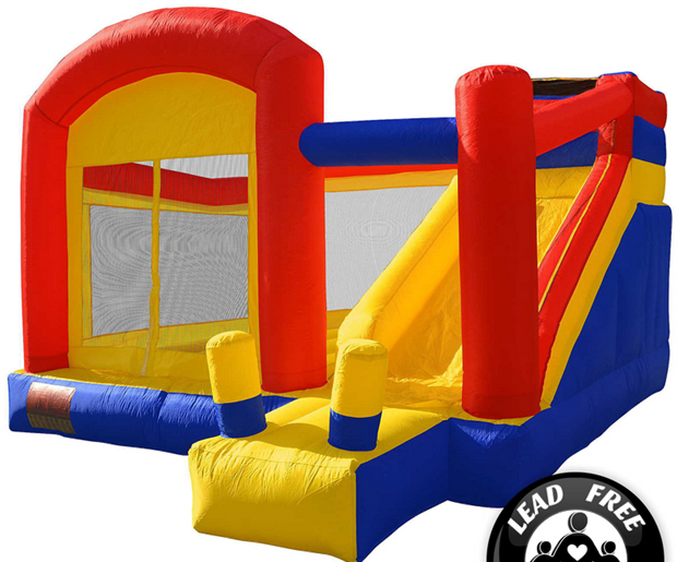 Toddler Combo Bounce House Jumper Rental $139 - Cloud 9 Mighty Bounce House - Super Slide - Inflatable (619x523)