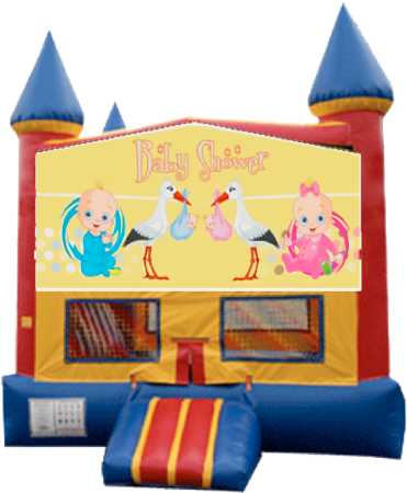 Baby Shower Bounce House - Baby Shower Bounce House (406x471)