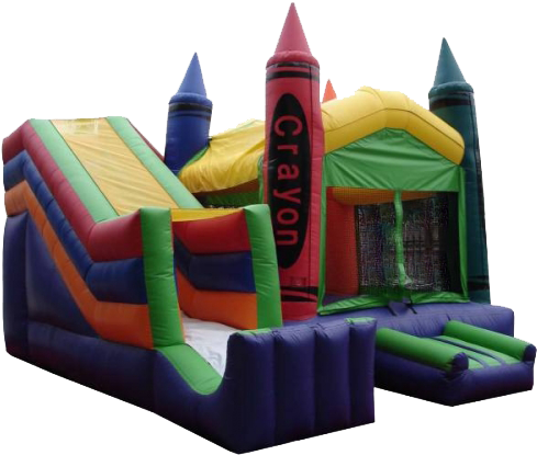 Crayon Combo Bounce House - Inflatable (500x425)