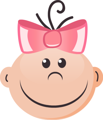 Inspirational Baby Face Cartoon Baby Girl Face Clipart - Baby Face Clip Art (345x400)