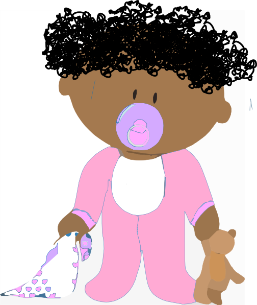 Curly Hair Baby Cartoon (504x597)
