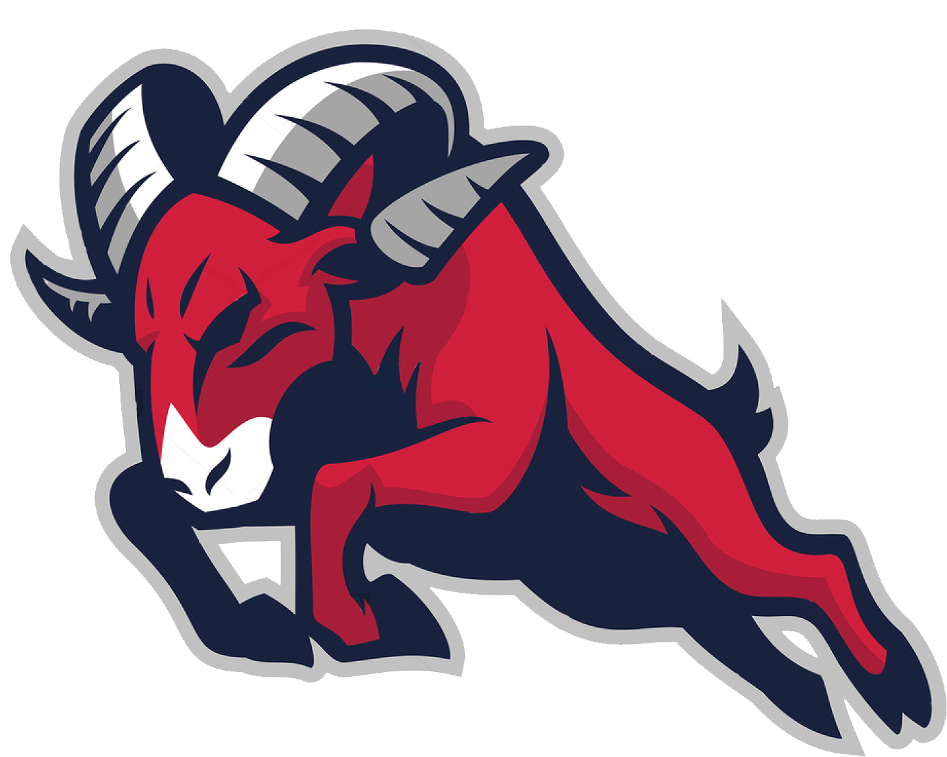 Sheep Rama Mascot Logo - Charging Ram (1500x1267)