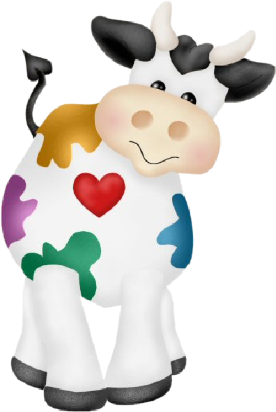 Cute Cartoon Farmyard Cows Clip Art Images - Gracias Con Movimiento (600x600)
