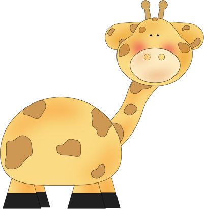 Transparent Baby Clipart - Giraffe With A Heart (401x410)