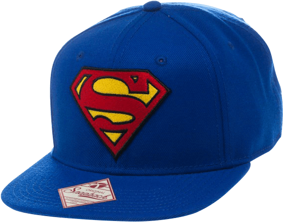 Supermen Hats Transparent - Dc Comics Superman Logo Snapback Hat (573x573)