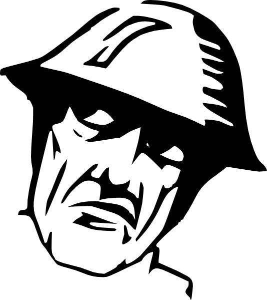 Man Wearing Helmet Silhuoette Clip Art - Office Com Man Clip Art (534x599)