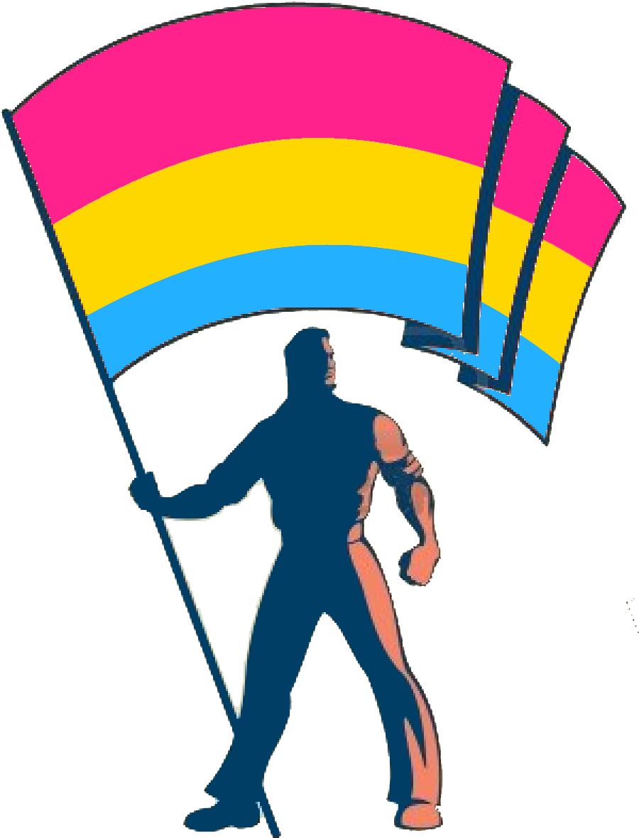 Pansexual - Man Holding Up Flag (915x1200)