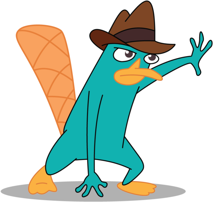 Great Pose - Perry The Platypus Vector (919x869)