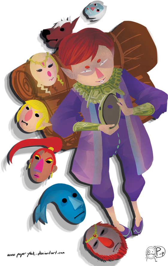 Zelda Evolution By Paper-plate - Video Game (584x900)