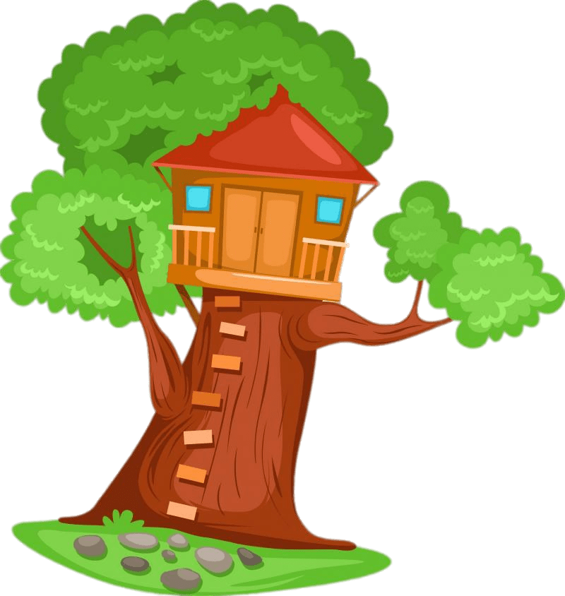 Clip Art Tree House (800x844)