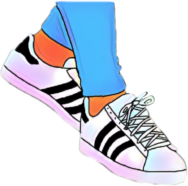 Sneakers Clipart Picsart - Adidas Stan Smith With Stripes (614x606)