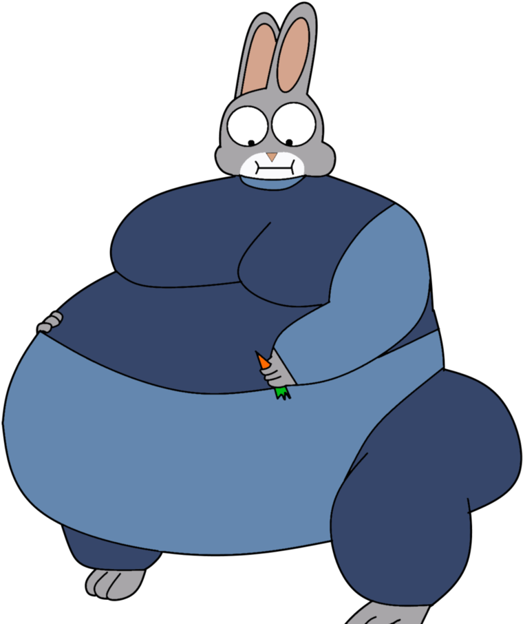 Fat Judy Hopps By Intrerestofbigness - Zootopia Judy Hopps Fat (835x956)