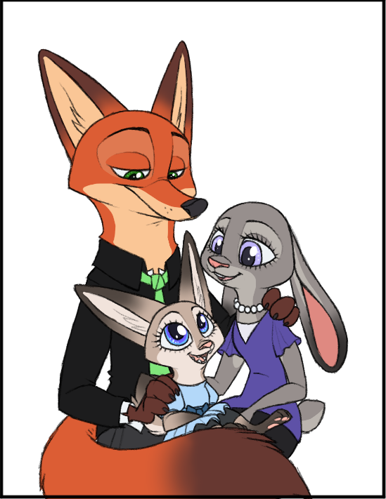Wilde-hopps Family Portrait By Wiwolf - Wilde Hopps (549x711)