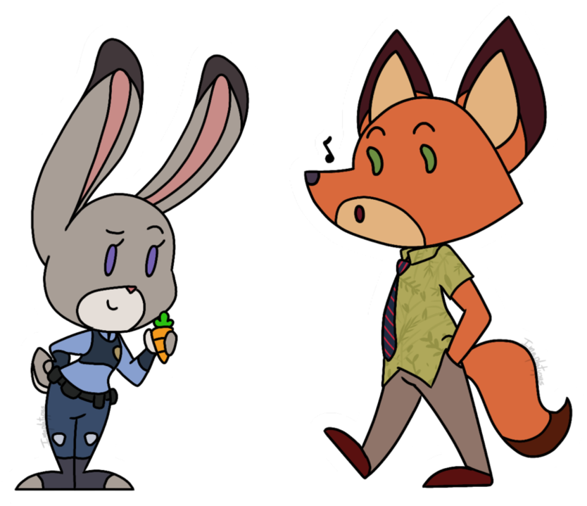 Judy And Nick Stickers By Imaplatypus - Sticker (983x813)