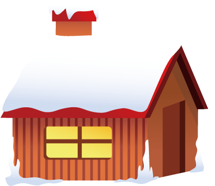 Snow Winter Cartoon Christmas - House Navidad Vector Png (600x600)
