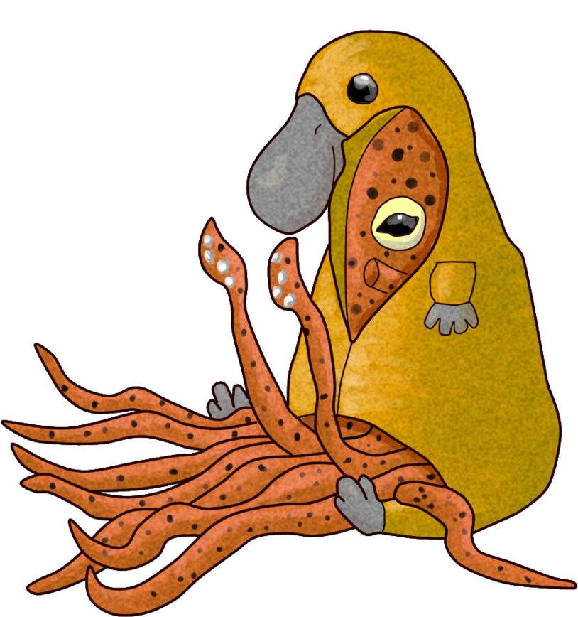 Shininginthedarkness Squid Dressed As A Platypus By - Manga (900x974)