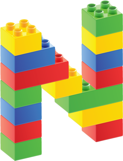 Alfabeto De Bloques N - Letter N In Lego (469x572)