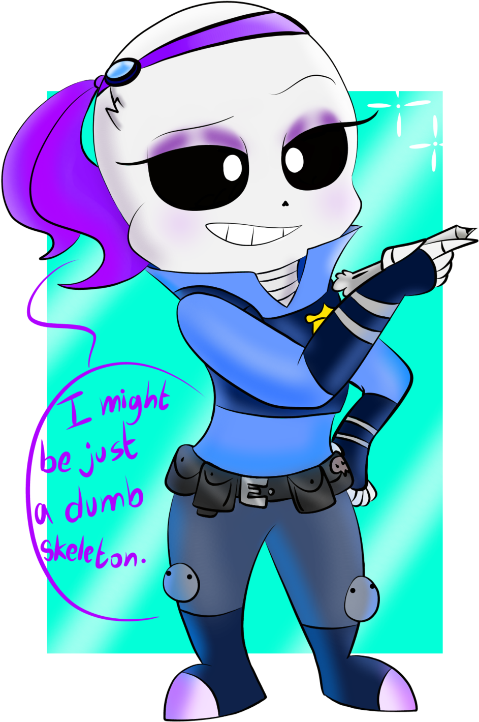 Skele Cop By Oceanegranada Skele Cop By Oceanegranada - Cartoon (1024x1706)