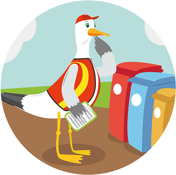 Urban Waste Illustration Gully Bins - Cartoon (1022x706)